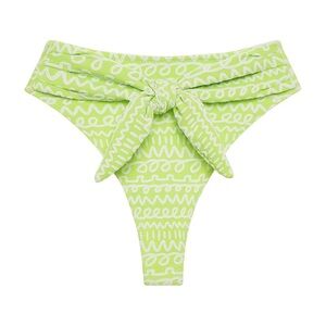 MONTCE Paula tie up bikini bottom - lime icing (S). NEVER WORN. $98 MKT